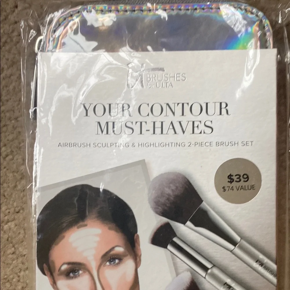 Ulta Beauty Silver Eye Contour Brush Set
